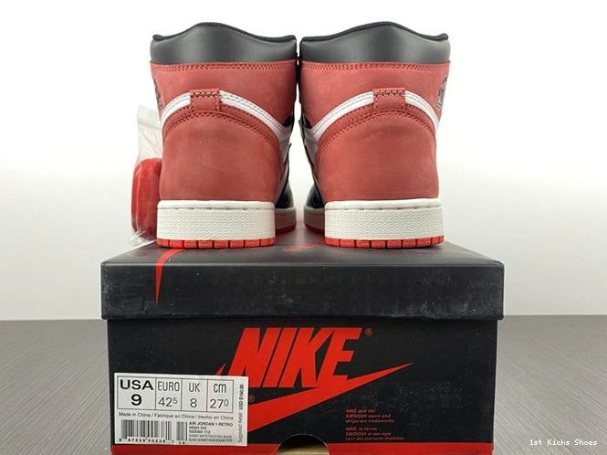 1st Kicks Shoes 3718 Bold Jordan1 555088- Red Retro Track 1015